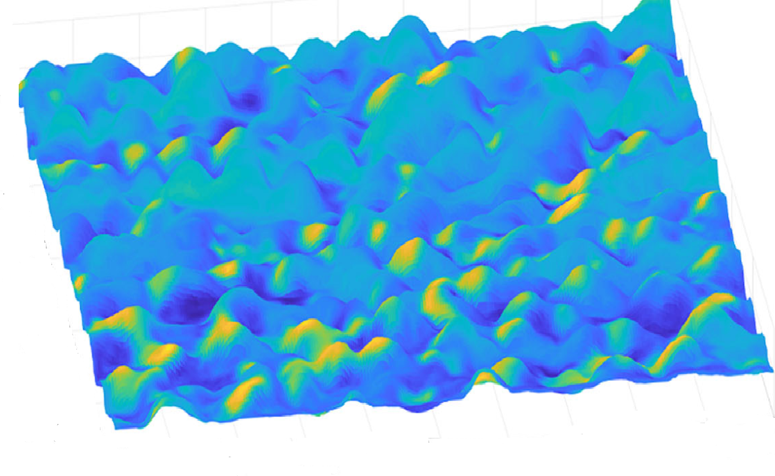 AFM/KPFM image of alkali-antimonide surface